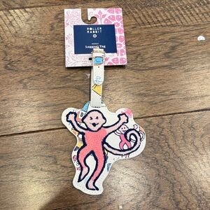 Roller Rabbit x Target Road Trip Monkey Luggage Tag - Pink Travel